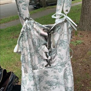 Floral Lace-Up Dress